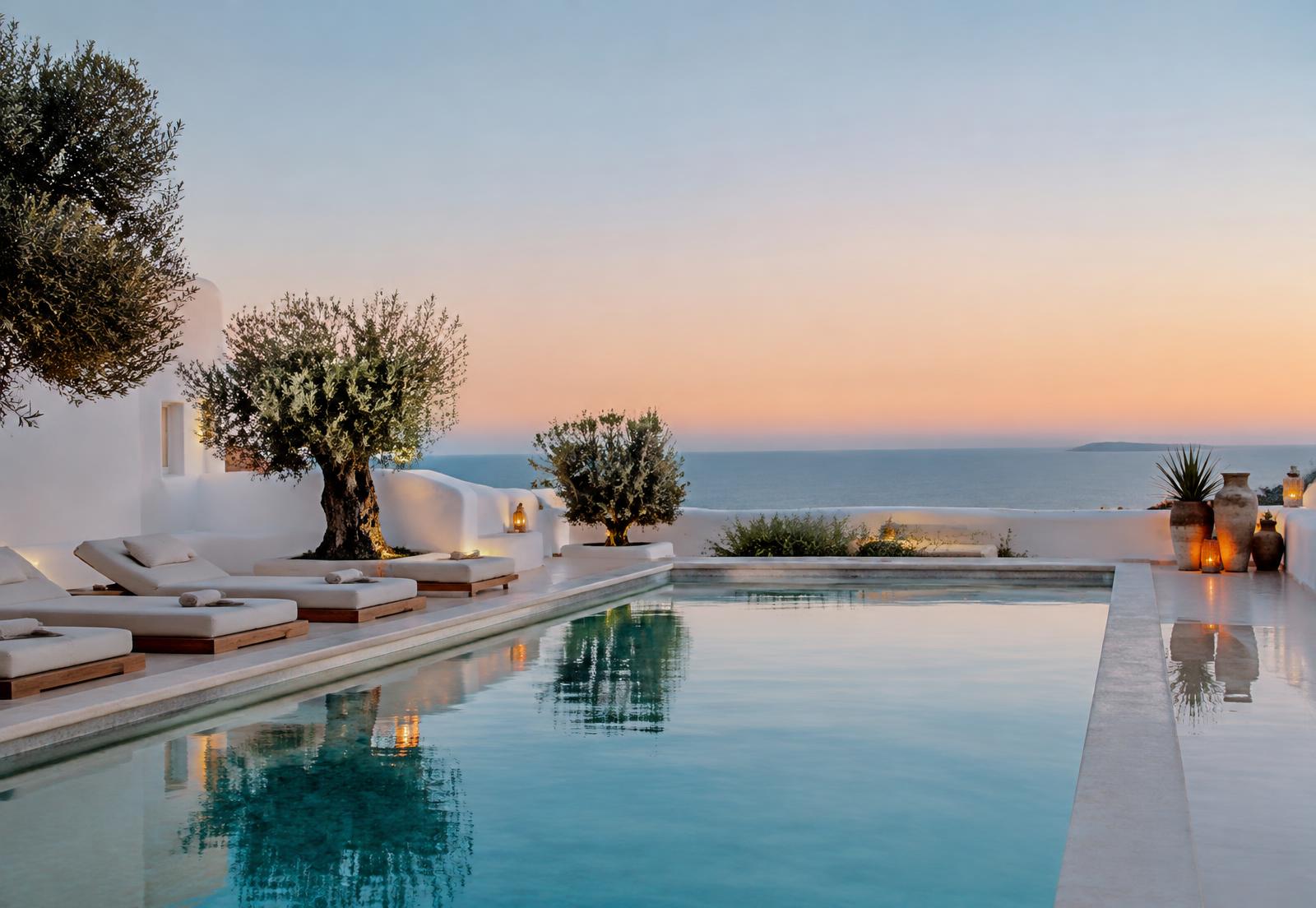 Premium hotel terrace with landscaped gardens